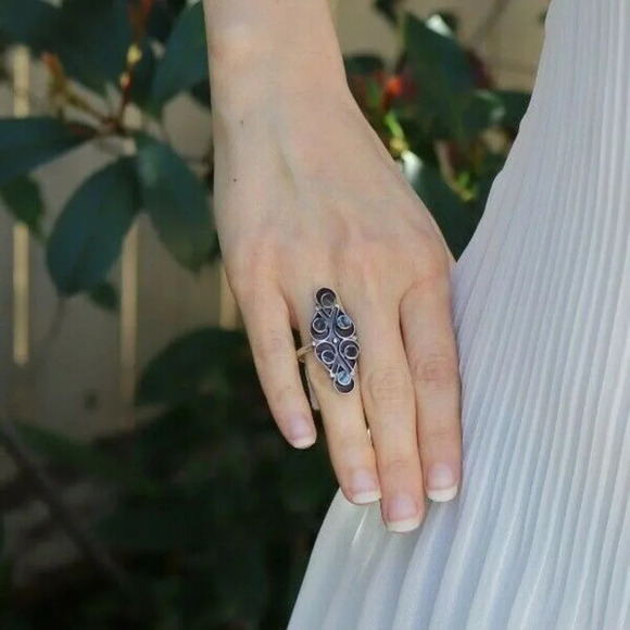 Sterling Silver Abalone Ring Size 7 1/2 - Picture 2 of 6